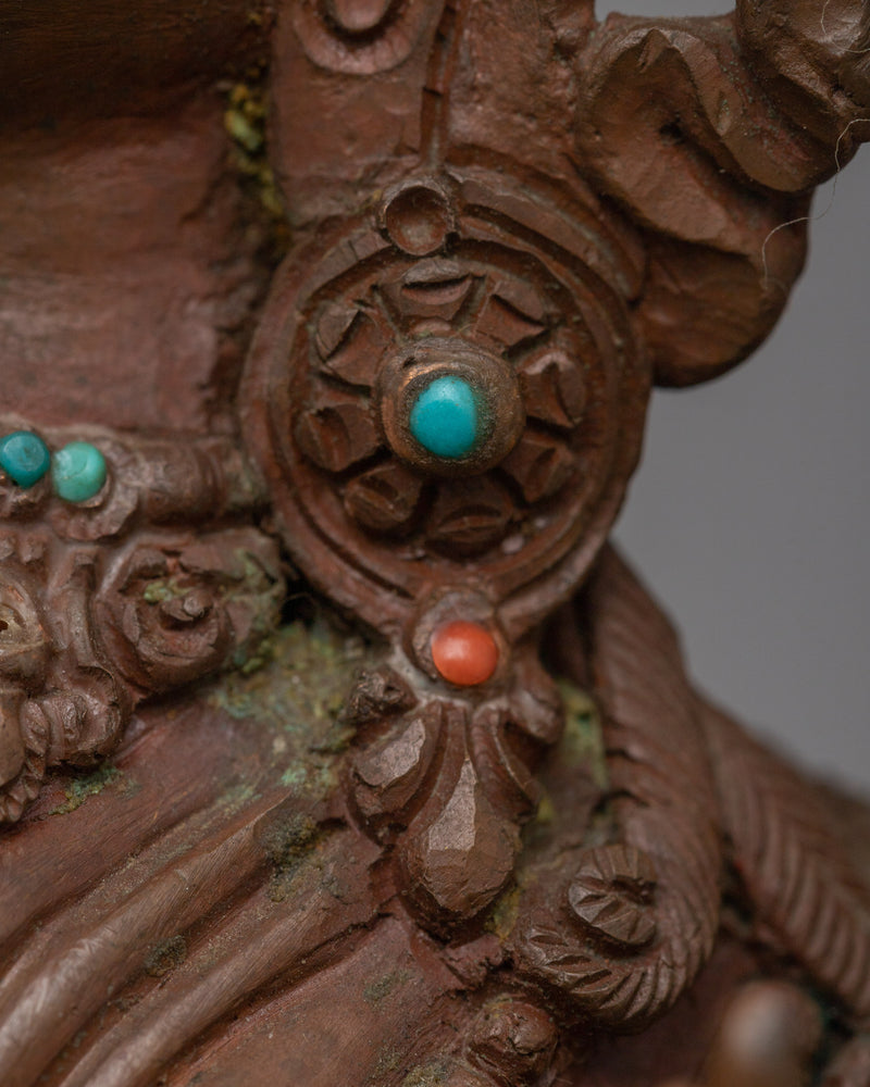 White Tara (Sita Tara) Statue | Oxidized Copper Symbol of Compassion and Longevity