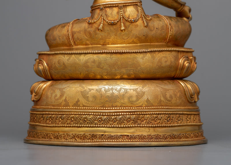 Arya Green Tara Sculpture | A Resplendent Vision in 24K Gold