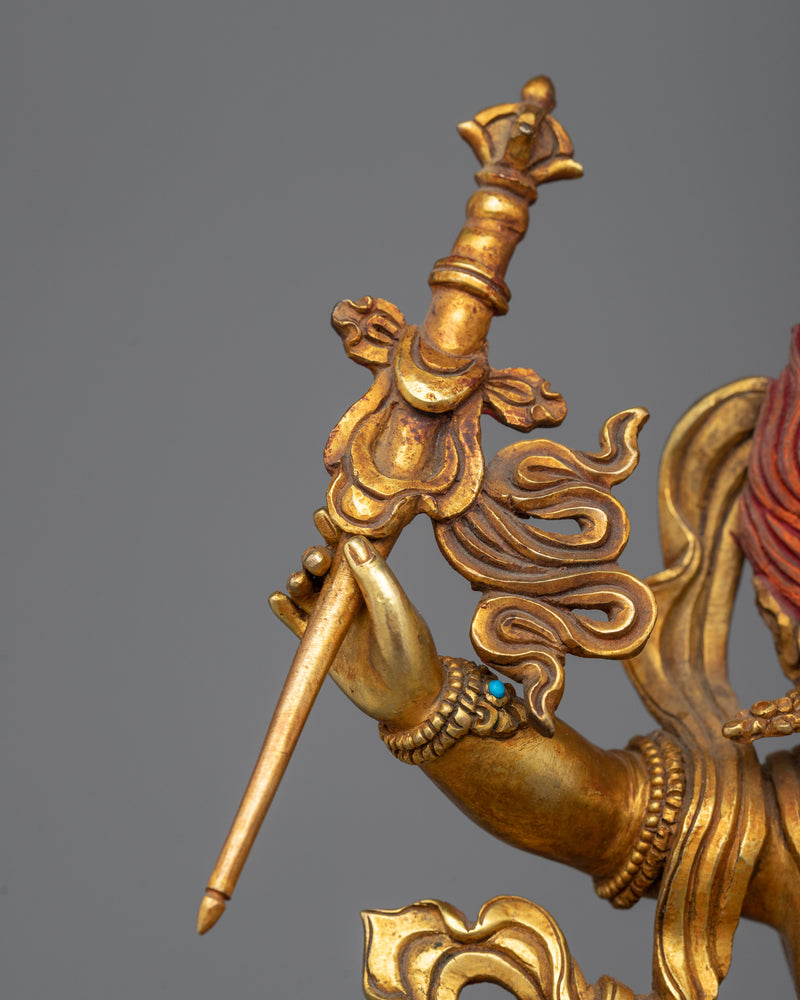 White Dzambhala on Dragon Statue | A Gleaming Symbol of Prosperity