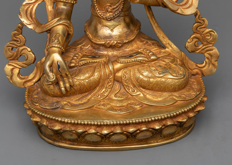 Tara with Seven Eyes Statue | A Symbol of Omniscient Compassion in 24K Gold