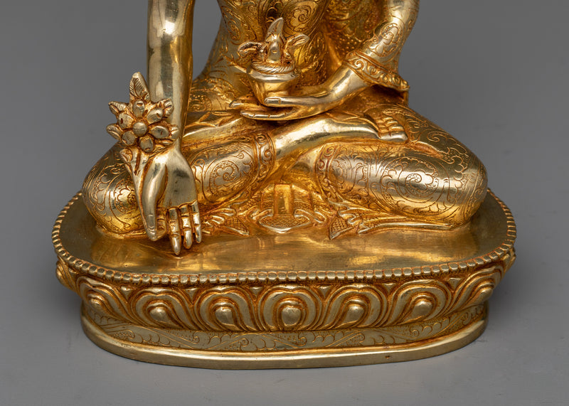 Bhaisajya Buddha Statue | A Golden Emblem of Healing and Medicine