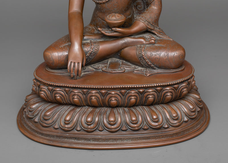 Gautama Buddha Statue | A Timeless Oxidized Copper Representation of Enlightenment