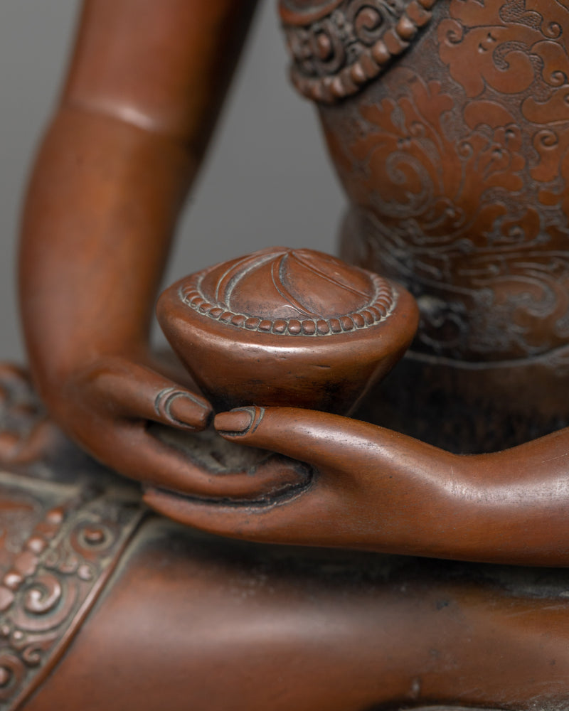 Amithaba Buddha Statue | A Profound Oxidized Copper Representation of Infinite Light