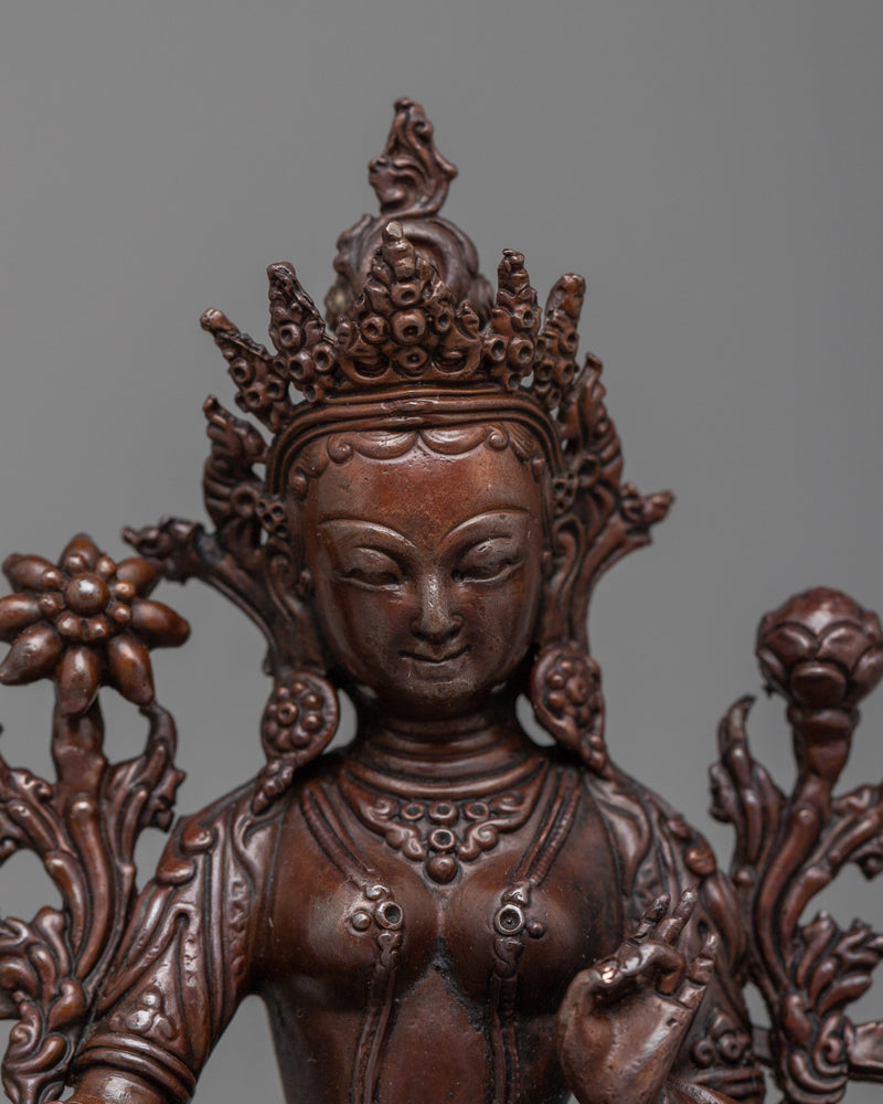 Machine made Green Tara Statue