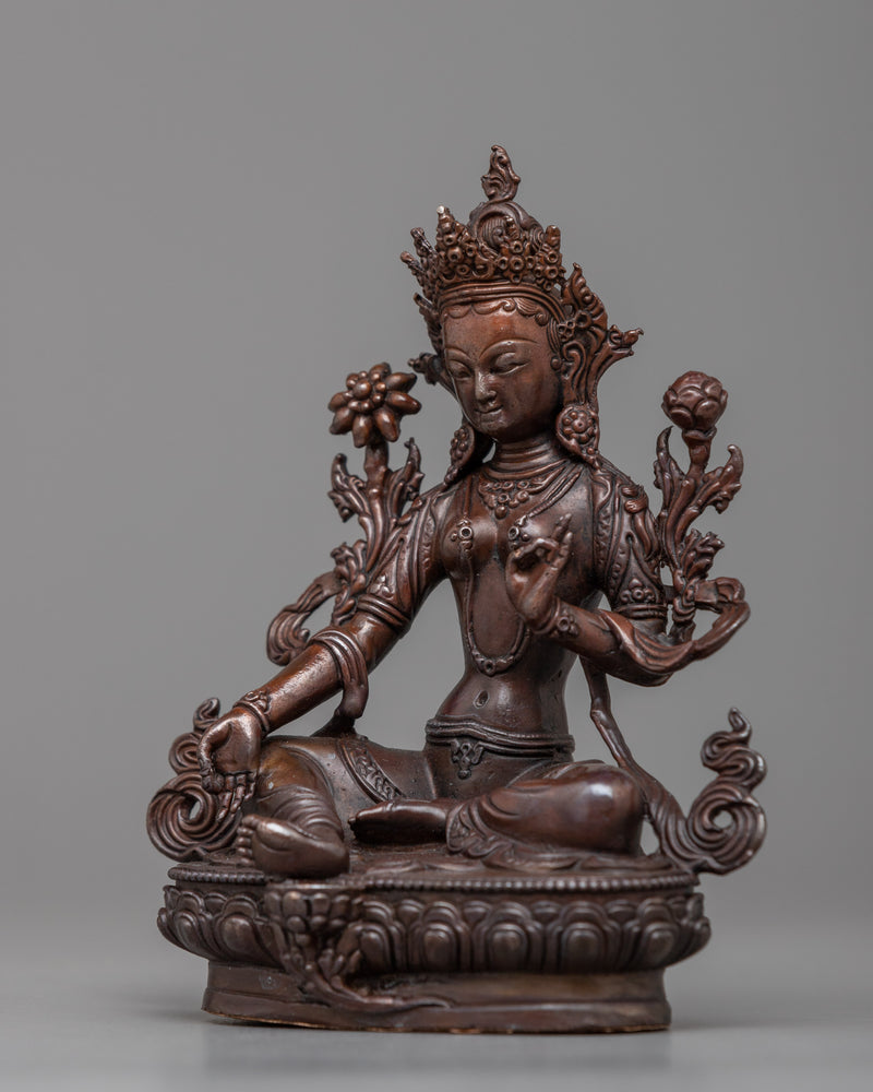 Machine made Green Tara Statue