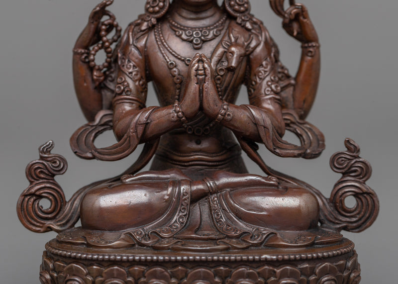 Machine-Made Bodhisattva Set | A Collection of Oxidized Copper Icons of Enlightenment