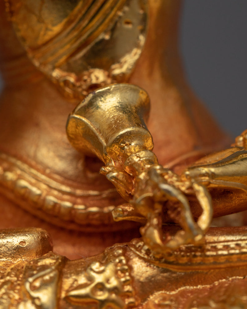 Electroplated Vajrasattva Statue | A 24K Gold Reflection of Purification and Wisdom