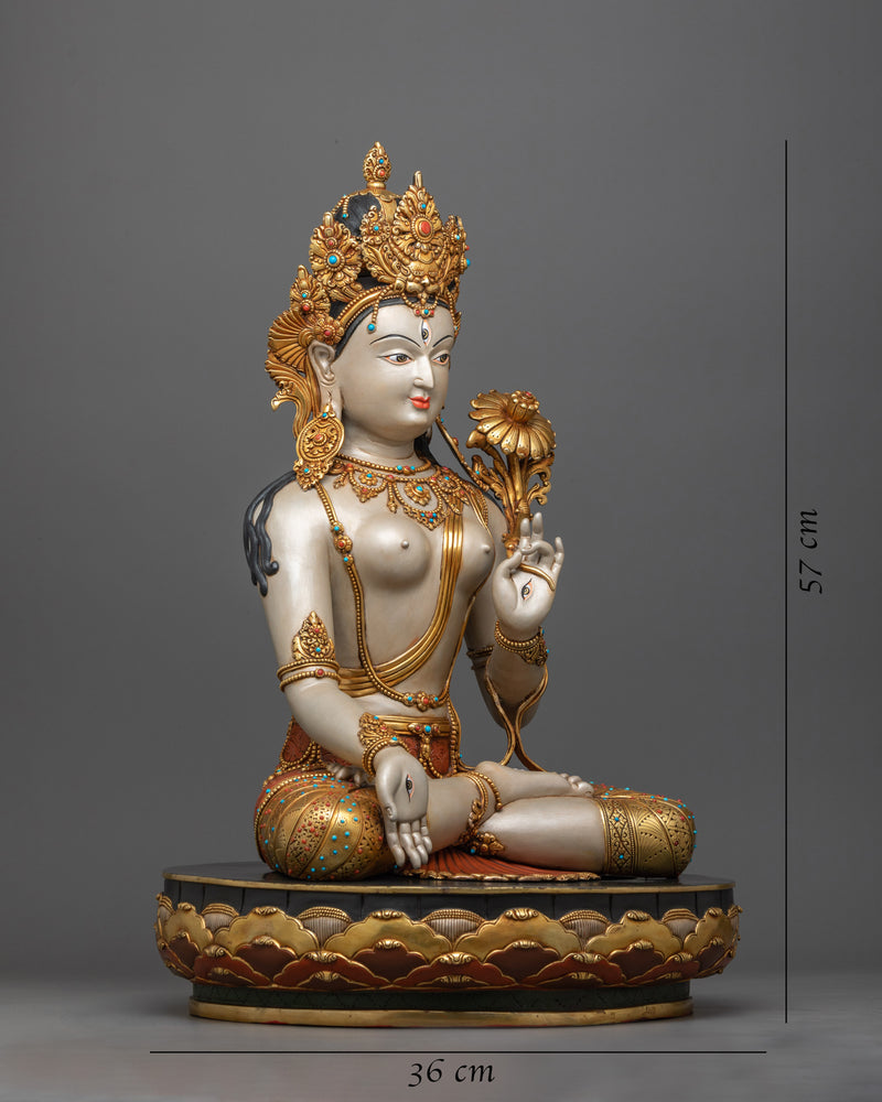 white-tara-painted-sculpture