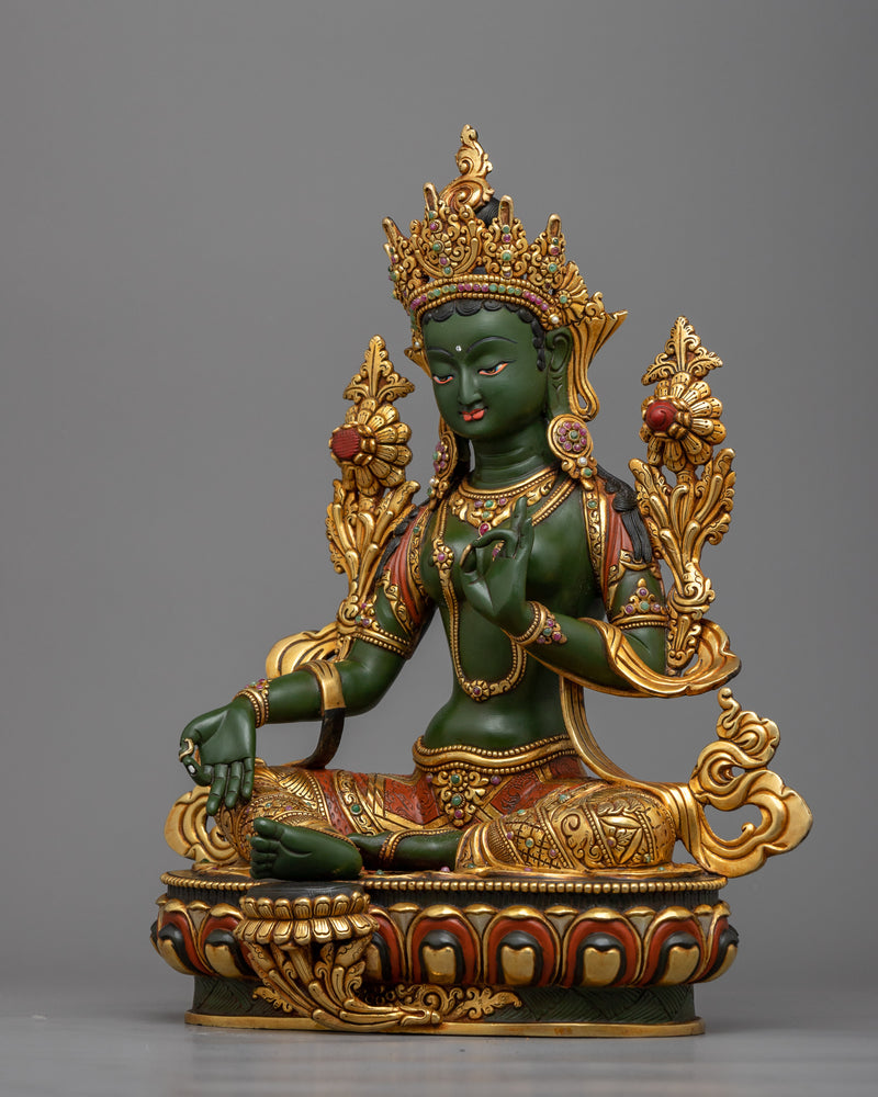 beautiful-green-tara-sculpture