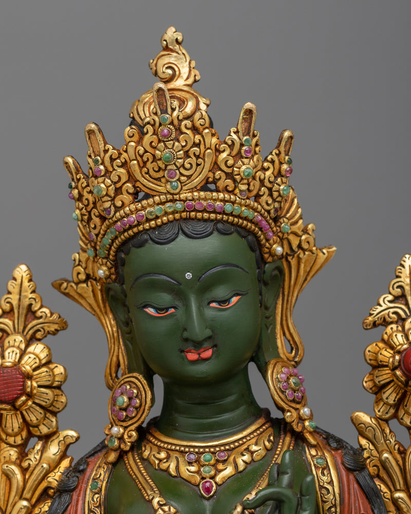 beautiful-green-tara-sculpture