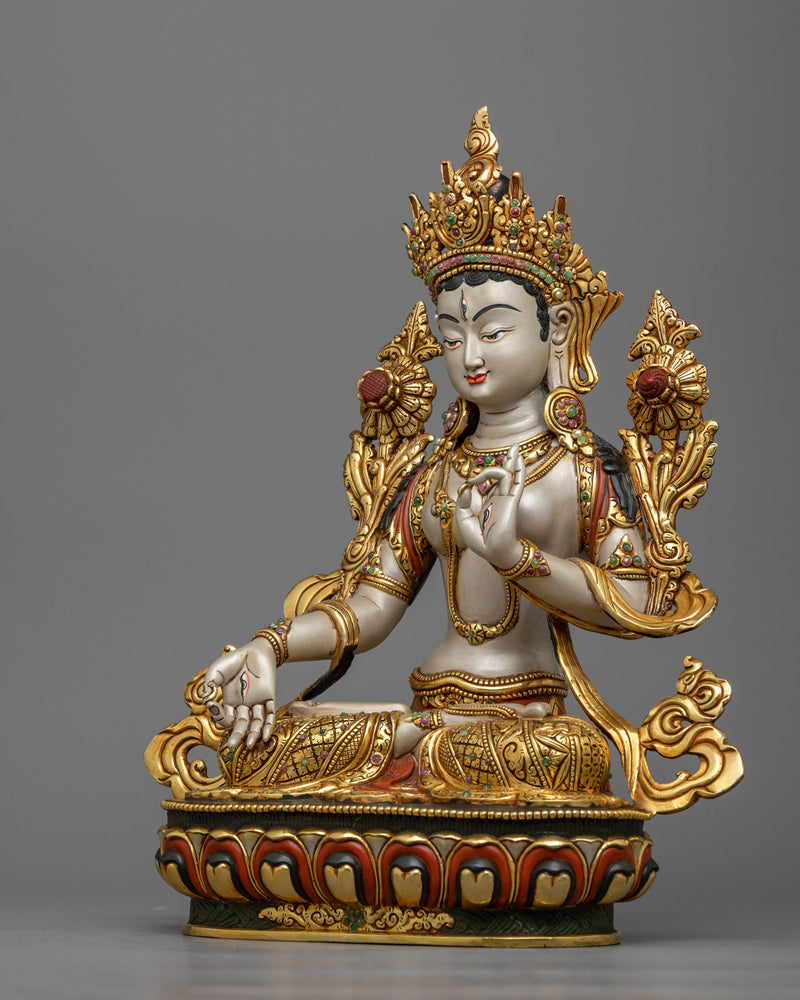 beautiful-white-tara-sculpture