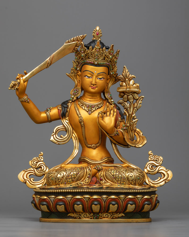 Six Bodhisattva Set | Exquisite 24K Gold Gilded Assembly | Colorful Sculpture