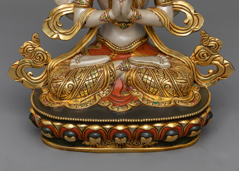 Six Bodhisattva Set | Exquisite 24K Gold Gilded Assembly | Colorful Sculpture