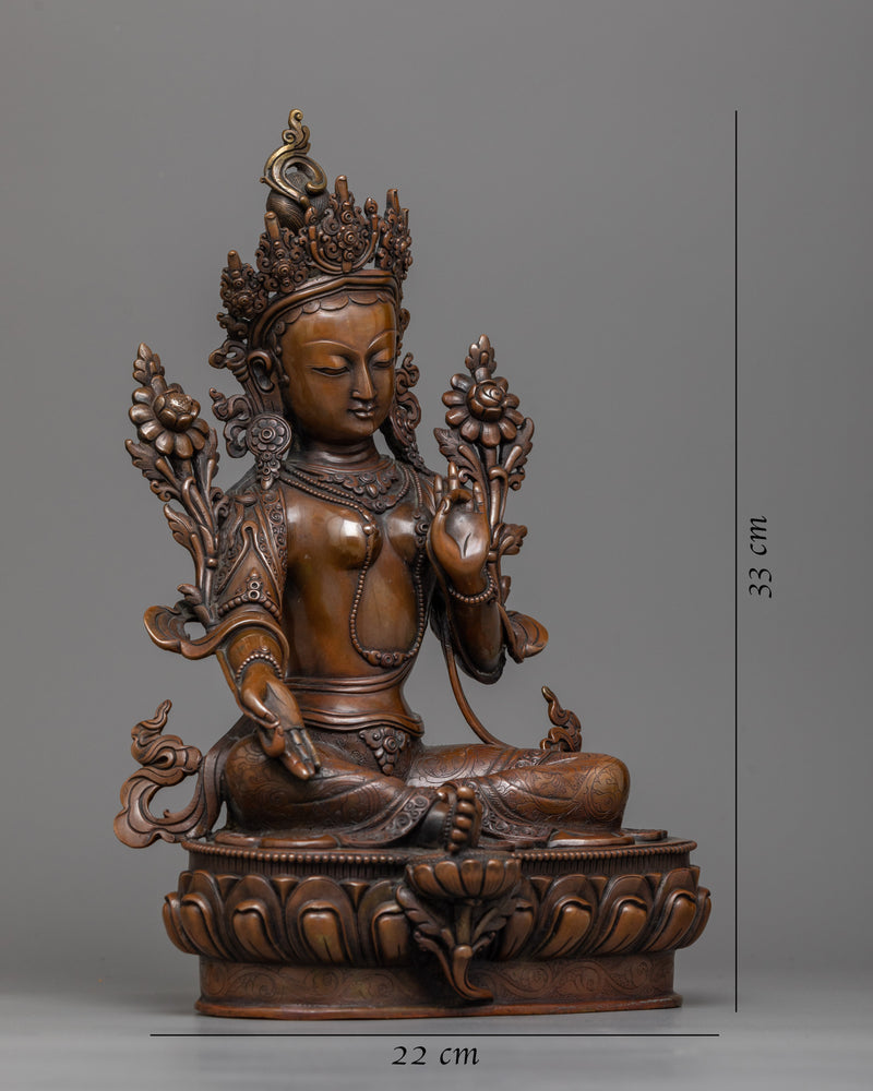 ma green-tara-copper statue