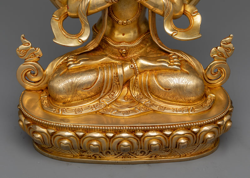 Chenrezig Bodhisattva Statue | 24K Gold Gilded Compassion in Art