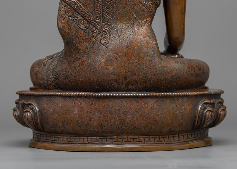 Shakyamuni Buddha Statue | Chocolate Oxidized Copper