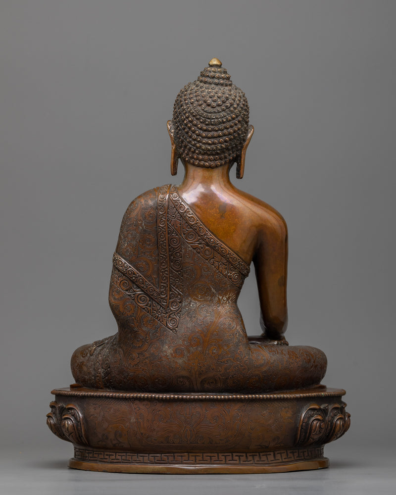 Shakyamuni Buddha Statue | Chocolate Oxidized Copper