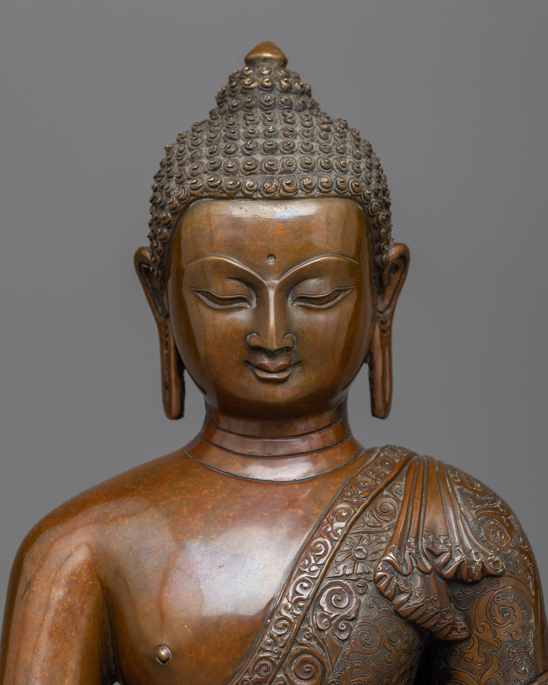 shakyamuni-buddha-chocolate oxidized sculpture