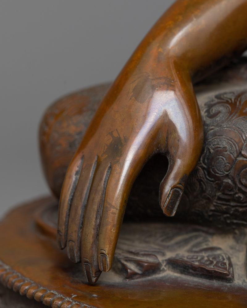 Shakyamuni Buddha Statue | Chocolate Oxidized Copper