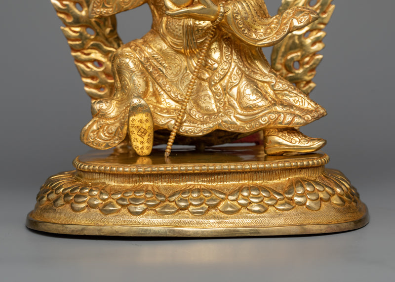 Standing Padmasambhava Statue | 24K Gold Gilded Embodiment of Vajrayana Essence