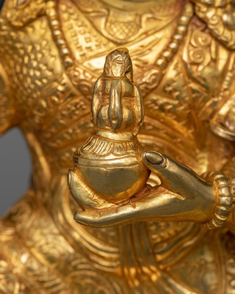 Standing Padmasambhava Statue | 24K Gold Gilded Embodiment of Vajrayana Essence