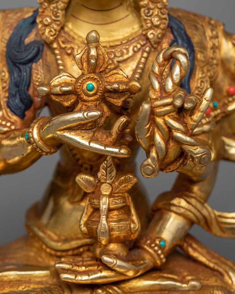 Namgyalma Copper Statue | 24K Gold Gilded Figure of Victory Over Samsara