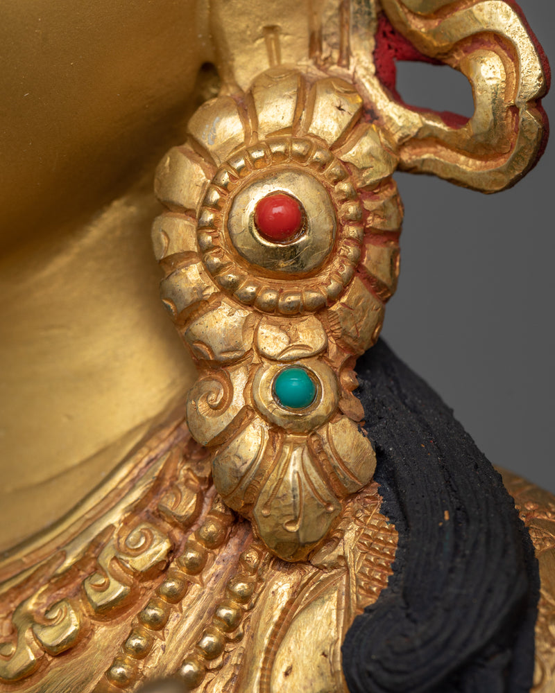 Arya Green Tara Statue | 24K Gold Gilded Emblem of Active Compassion