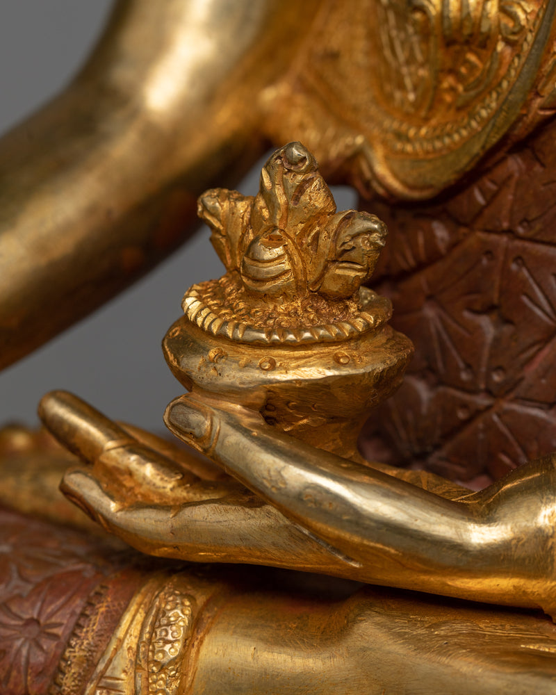 Bhaisajyaguru Buddha Statuette | 24K Gold Gilded Medicine Buddha