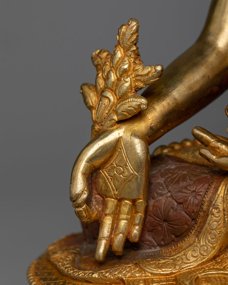 Bhaisajyaguru Buddha Statuette | 24K Gold Gilded Medicine Buddha