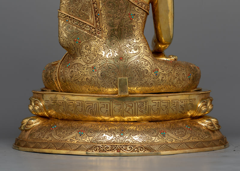 Shakyamuni Buddha Golden Statue | Triple-Layered 24K Gold Luxuriance