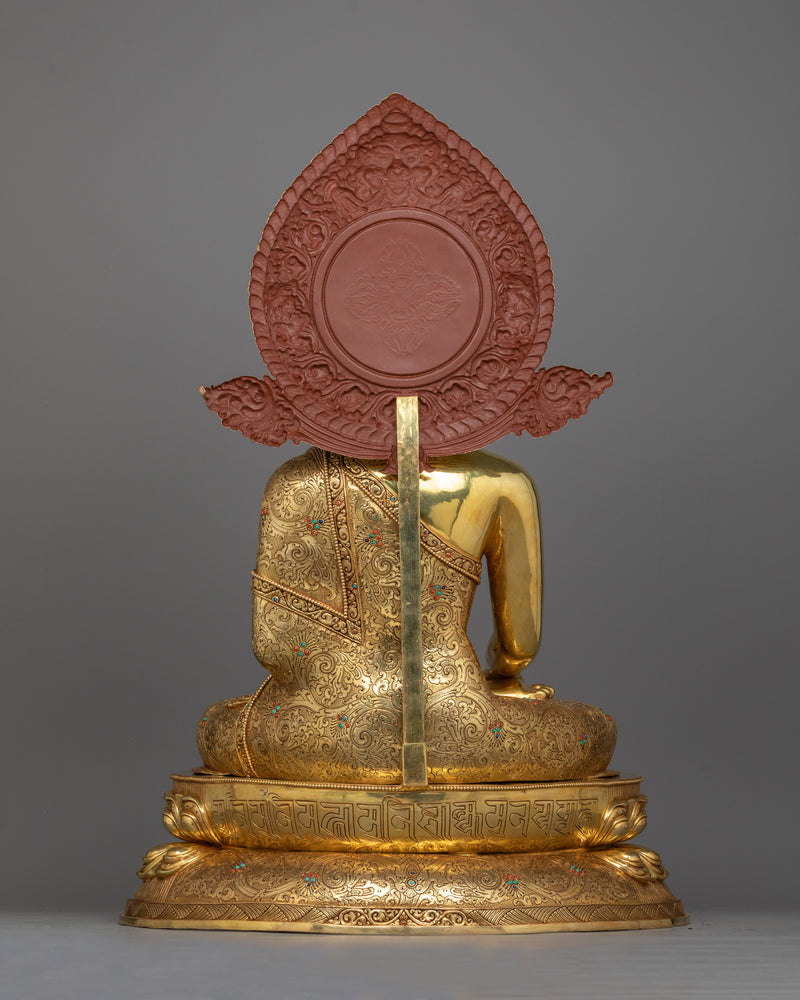 Shakyamuni Buddha Golden Statue | Triple-Layered 24K Gold Luxuriance