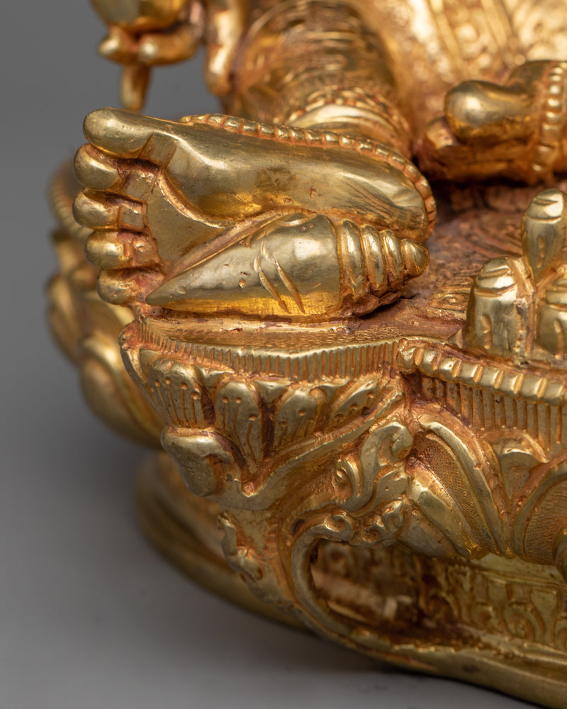 Zambhala Sculpture | 24K Gold Gilded Symbol of Prosperity and Wealth