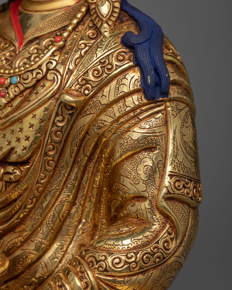 Padmasambhava "Lotus Born" Statue | 24K Gold Gilded Icon of Tantric Wisdom