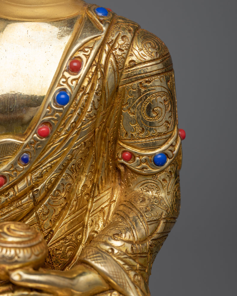 Buddha Shakyamuni Gilt Sculpture | Embodiment of Enlightenment