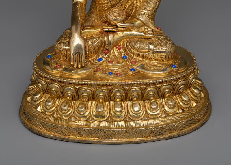 Buddha Shakyamuni Gilt Sculpture | Embodiment of Enlightenment