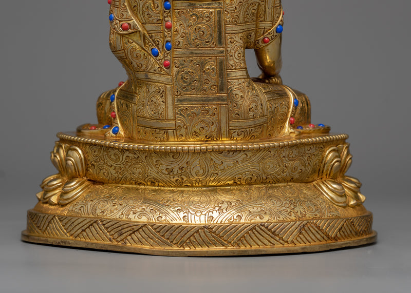 Buddha Shakyamuni Gilt Sculpture | Embodiment of Enlightenment