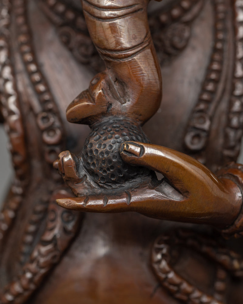 Ganesh Sculpture | Oxidized Copper Embodiment of Wisdom and Prosperity