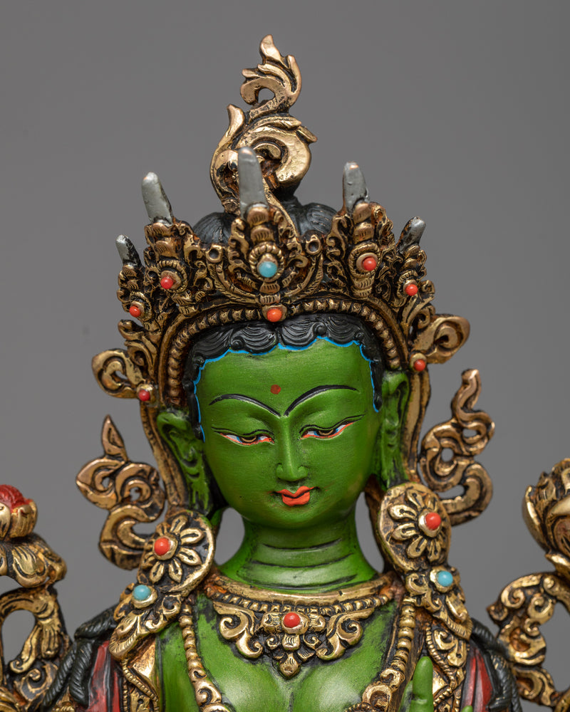 green-tara-colored-Sculpture