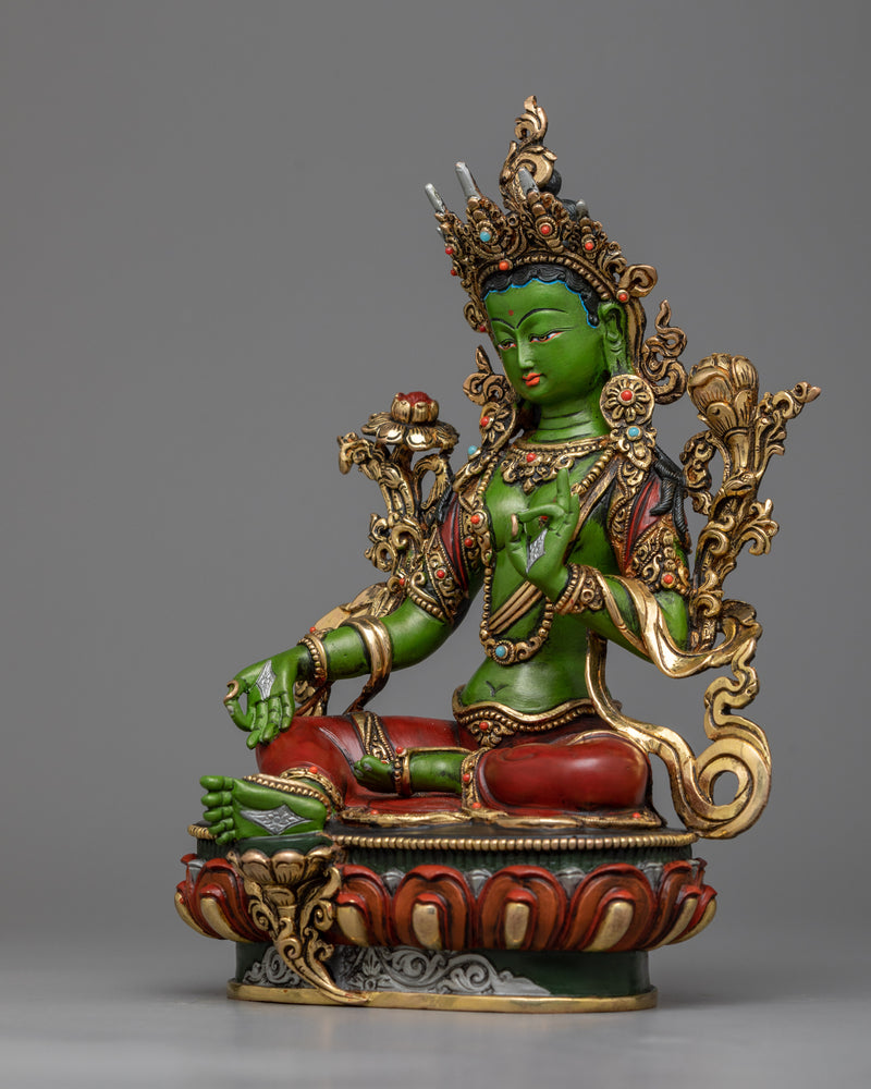 green-tara-colored-Sculpture