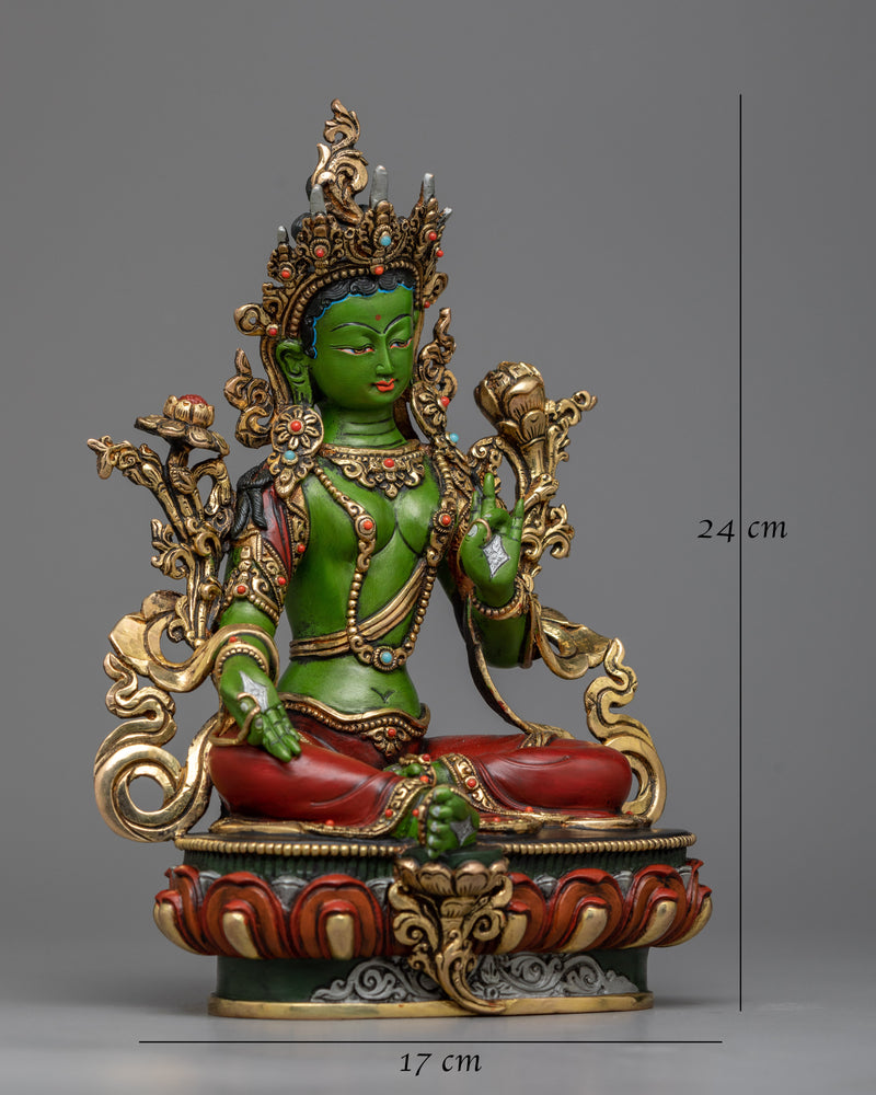 green-tara-colored-Sculpture