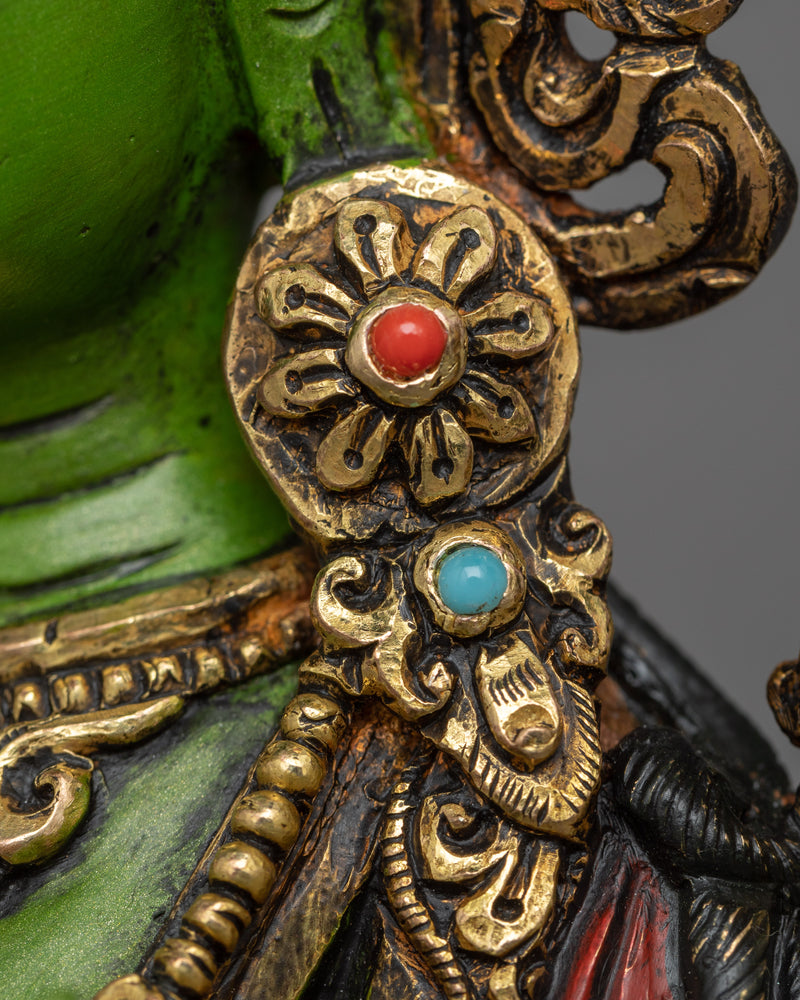 Green Tara Colored Sculpture | Representation of Active Compassion