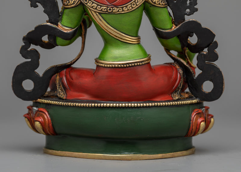 Green Tara Colored Sculpture | Representation of Active Compassion