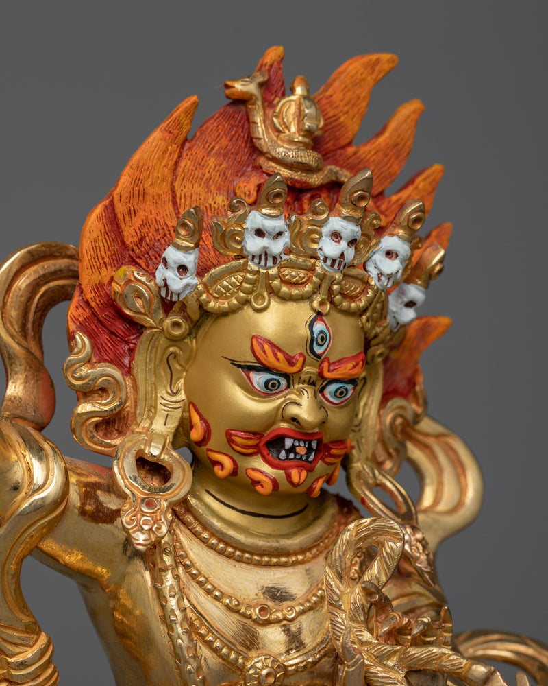 Bodhisattva Vajrapani Statue | 24K Gold Gilded Emblem of Spiritual Power