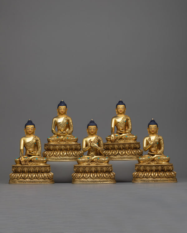 five-dhyani-buddha-statue-set