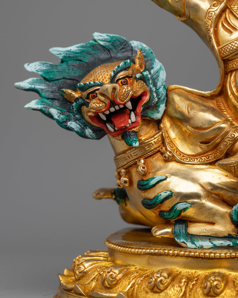 Mahakala Dorje Legpa Statue | 24K Gold Gilded Protector of the Dharma