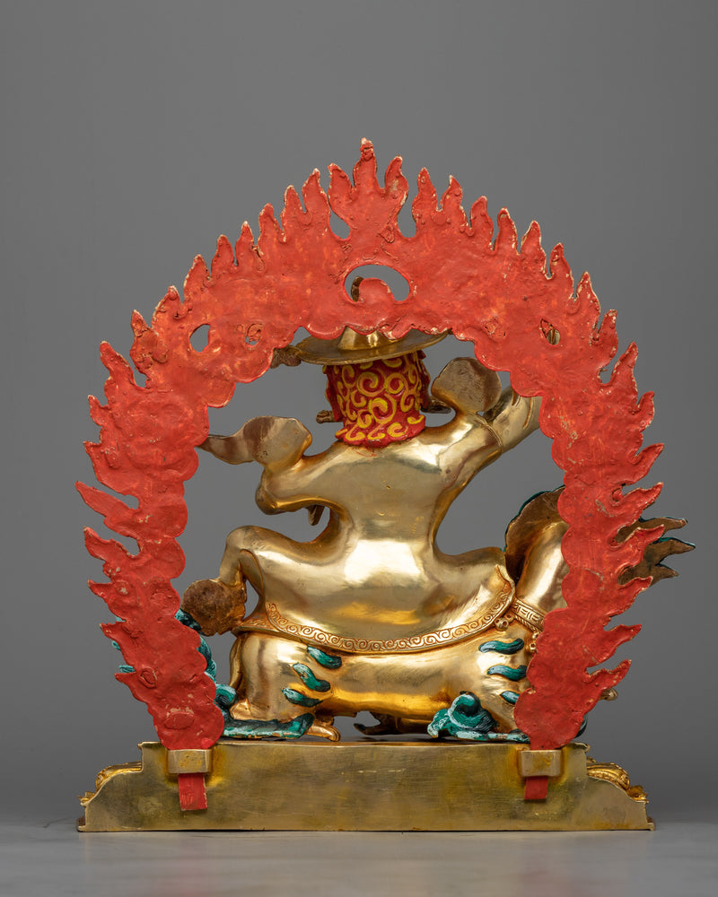 Mahakala Dorje Legpa Statue | 24K Gold Gilded Protector of the Dharma