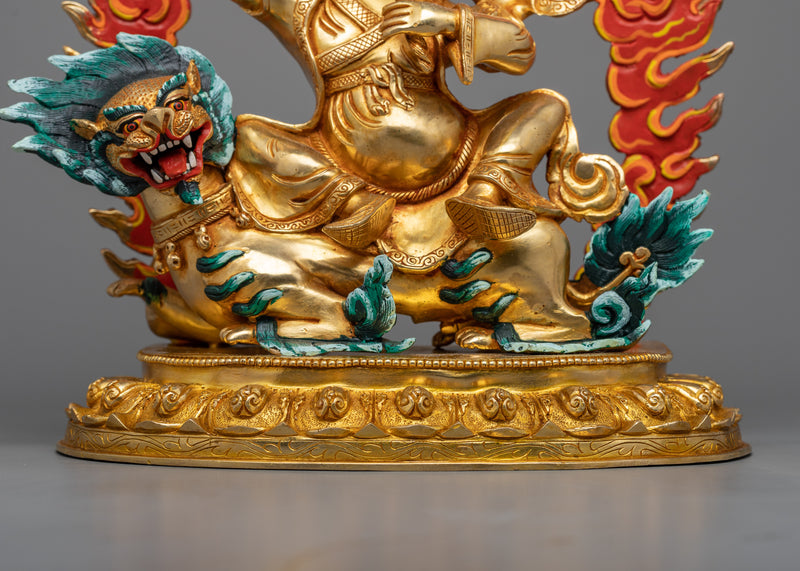 Mahakala Dorje Legpa Statue | 24K Gold Gilded Protector of the Dharma