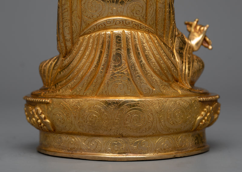 Born from a Lotus (Guru Rinpoche) Statue | 24K Gold Gilded Symbol of Tantric Wisdom