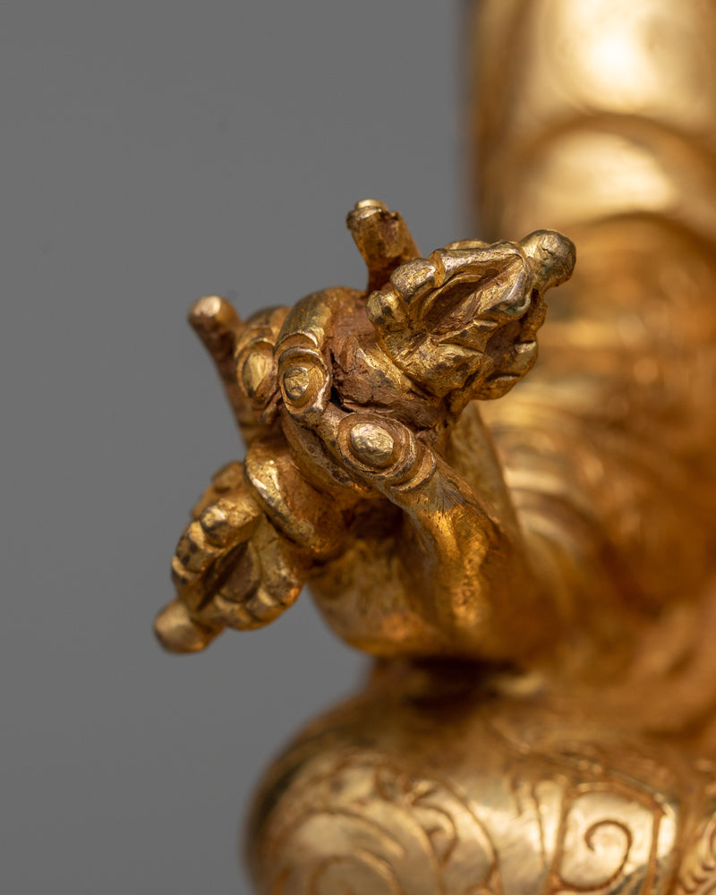 Born from a Lotus (Guru Rinpoche) Statue | 24K Gold Gilded Symbol of Tantric Wisdom