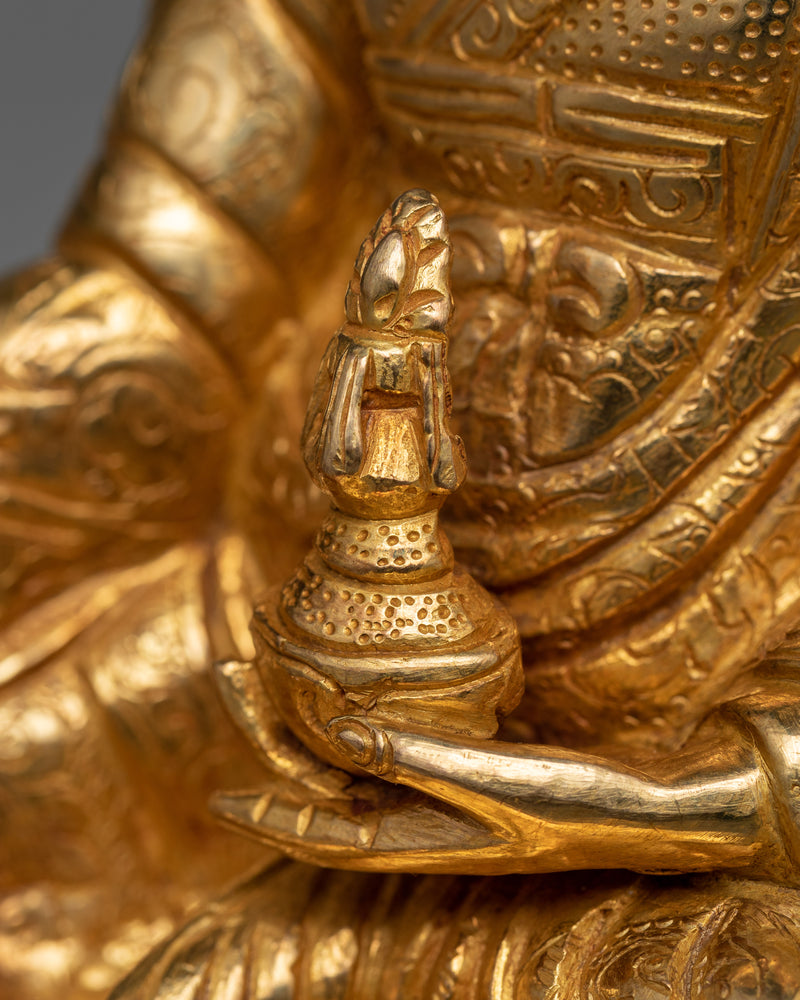 Born from a Lotus (Guru Rinpoche) Statue | 24K Gold Gilded Symbol of Tantric Wisdom